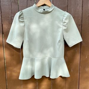 Fashion Nova Sage color Peplum top
